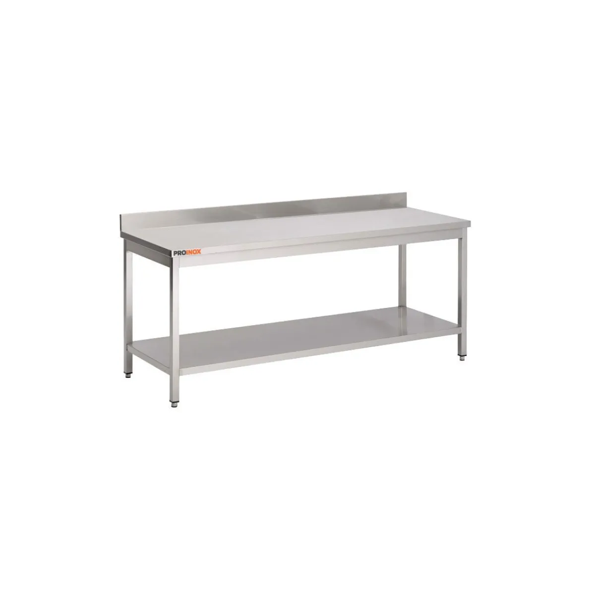 PROINOX Table inox 120 cm x 85 cm Avec dosseret Avec étagère Outlet