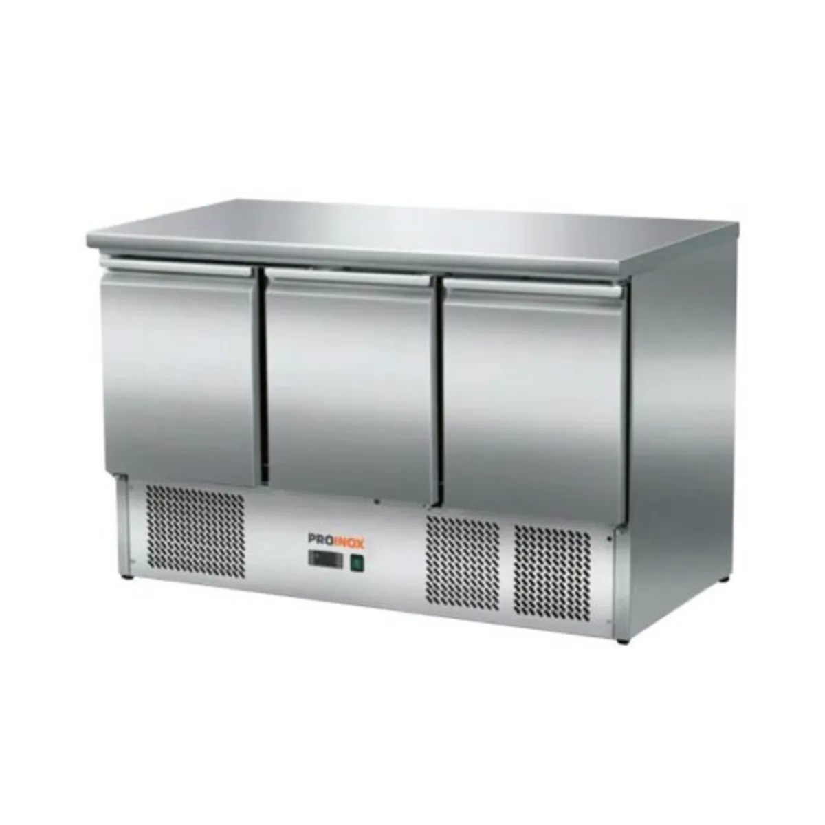 Table réfrigérée 3 portes pleines sur groupe pose centrale froid positif 260 L 3 grilles - PROINOX Clearance