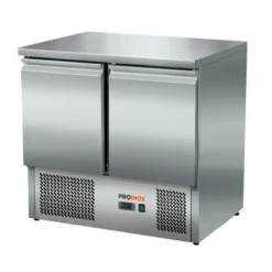 Table réfrigérée 2 portes pleines sur groupe pose centrale froid positif 176 L 2 grilles - PROINOX New