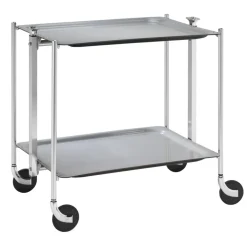 Table roulante gris aluminium - PLATEX Hot