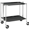 PLATEX Table roulante noir aluminium Clearance