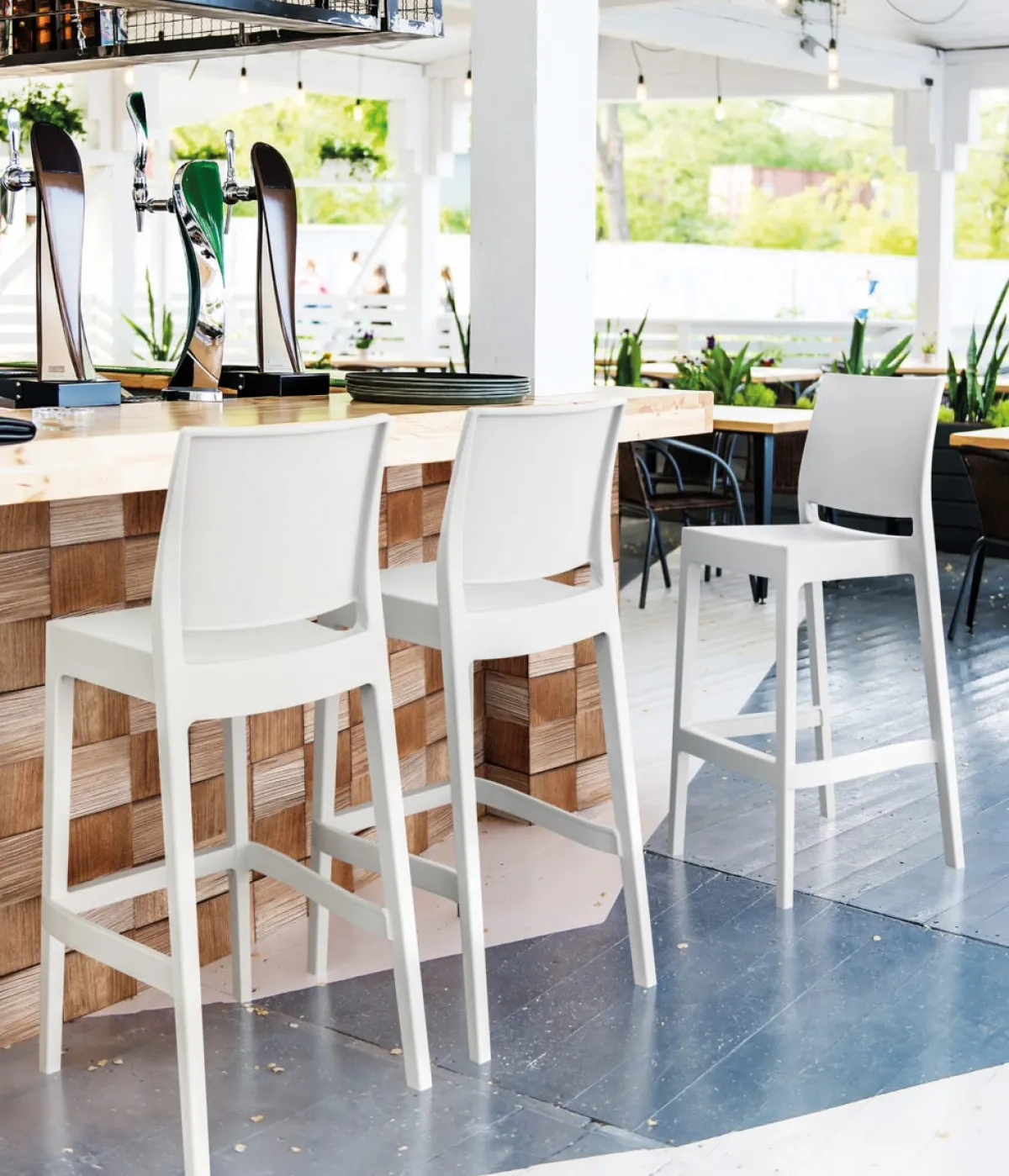 FLEXMOB Tabouret de bar blanc 108x44x51 cm Maya New