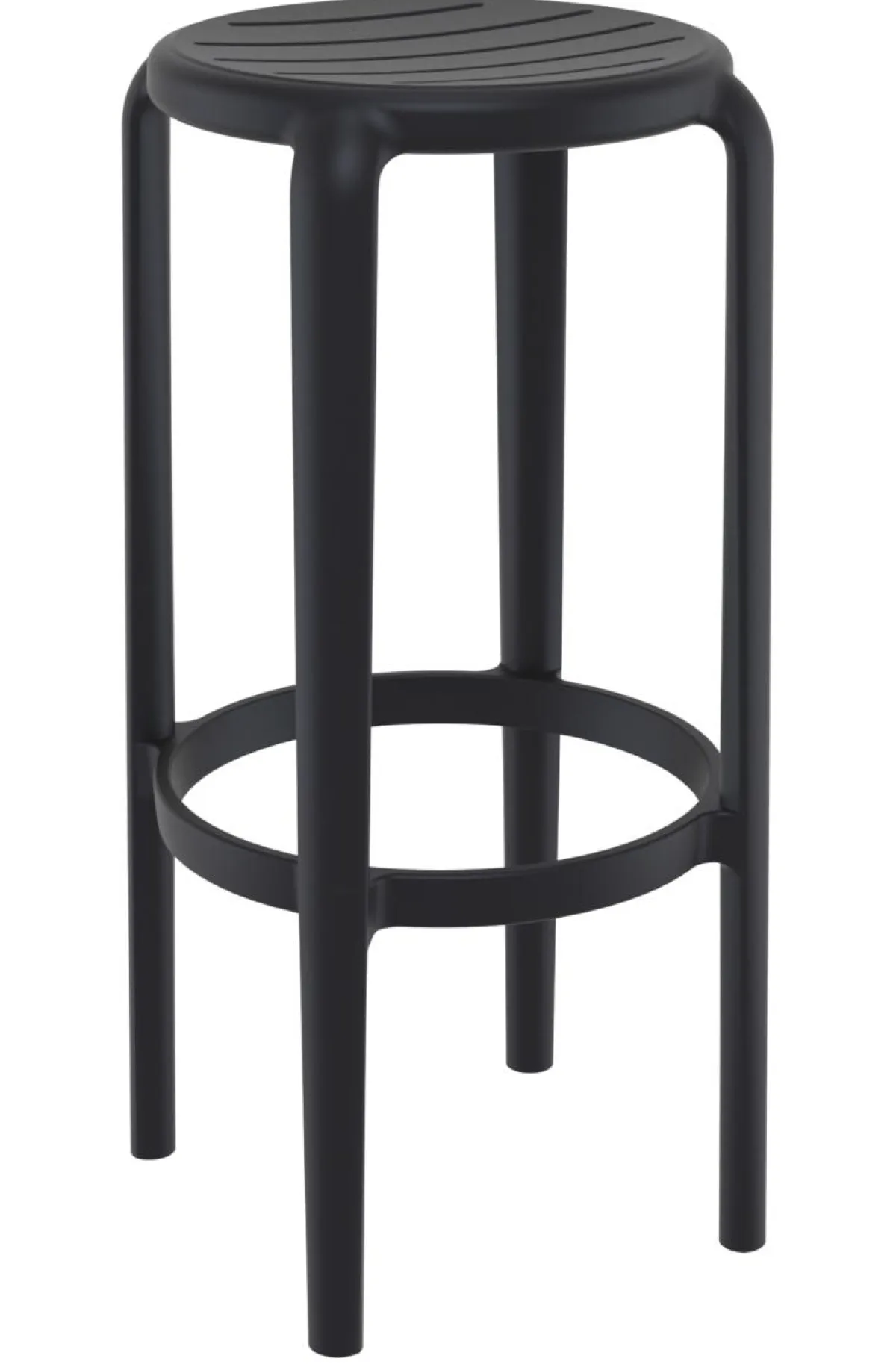 FLEXMOB Tabouret de bar de terrasse noir Ø 34 cm 75 cm Tom Hot