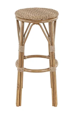 FLEXMOB Tabouret de bar de terrasse rotin noisette Ø 36 cm 76 cm Laval Hot