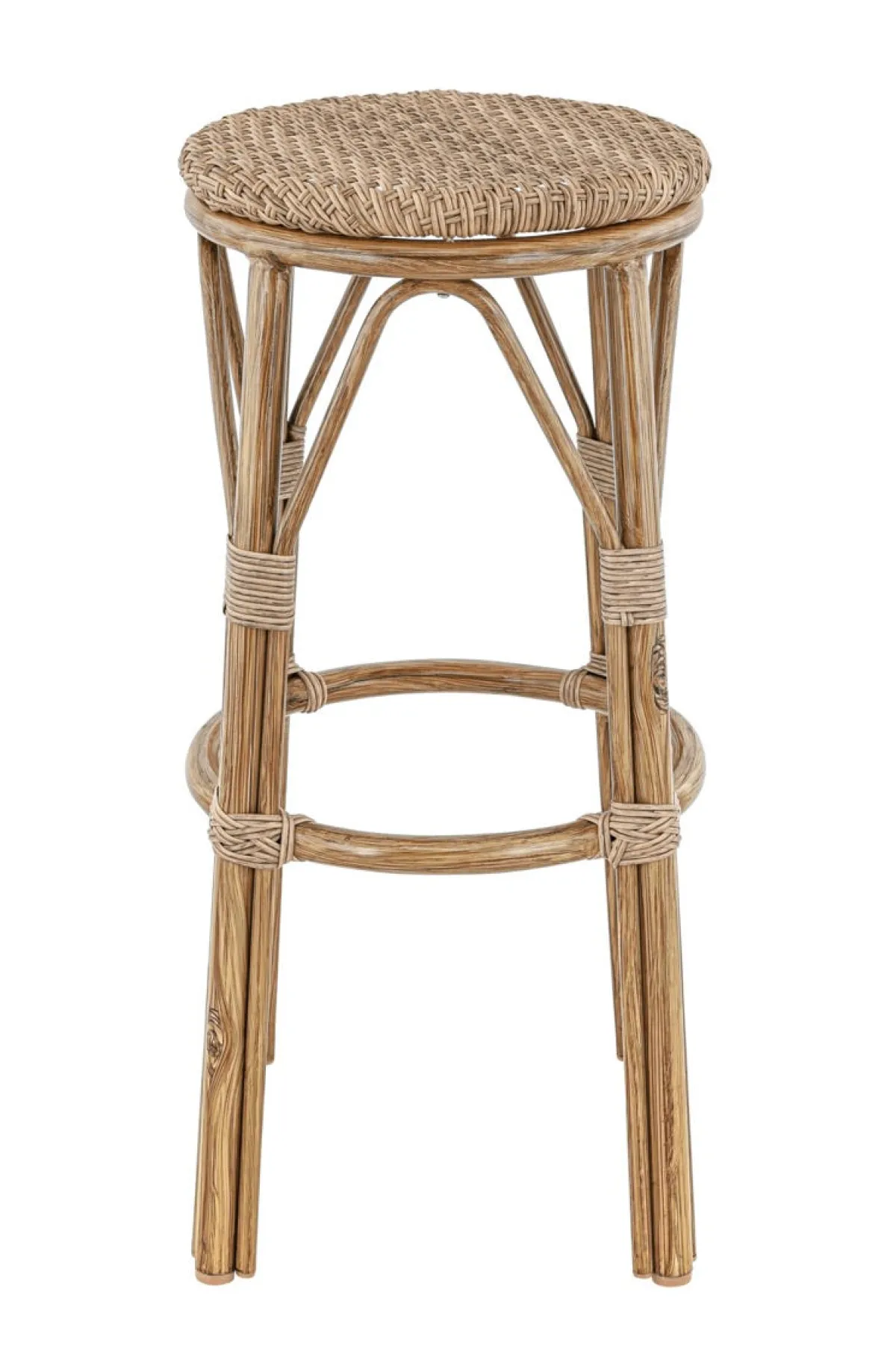 FLEXMOB Tabouret de bar de terrasse rotin noisette Ø 36 cm 76 cm Laval Hot