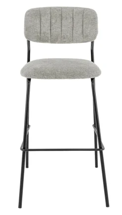 FLEXMOB Tabouret de bar d'intérieur gris clair 108x51x55 cm Auguste New