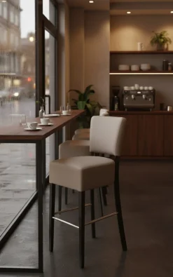 FLEXMOB Tabouret de bar d'intérieur taupe 111x45x54 cm Floriane 2