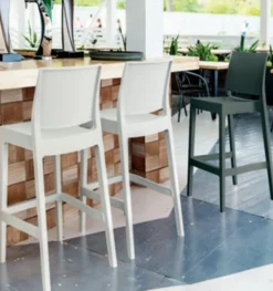 FLEXMOB Tabouret de bar gris foncé 108x44x51 cm Maya Hot