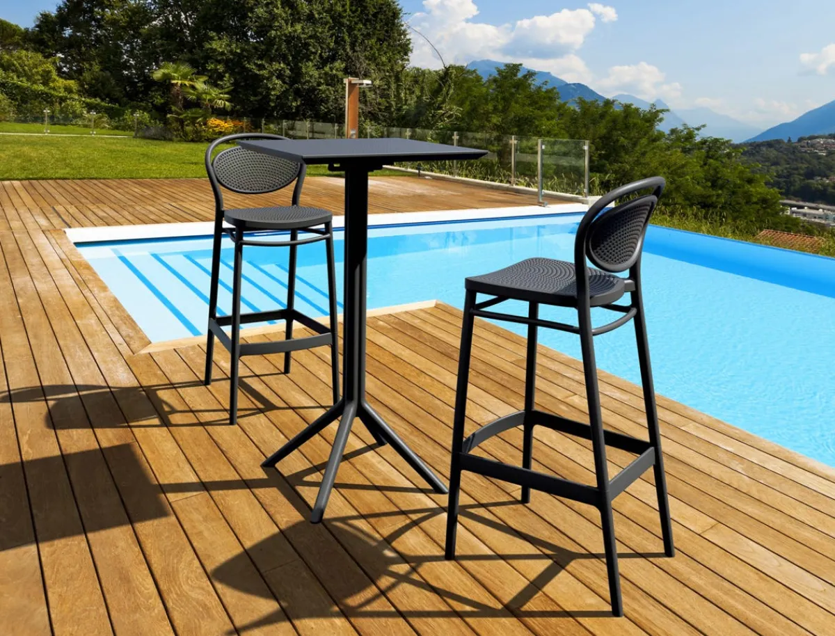 Tabouret de bar noir 106x45x52 cm Marcel - FLEXMOB New