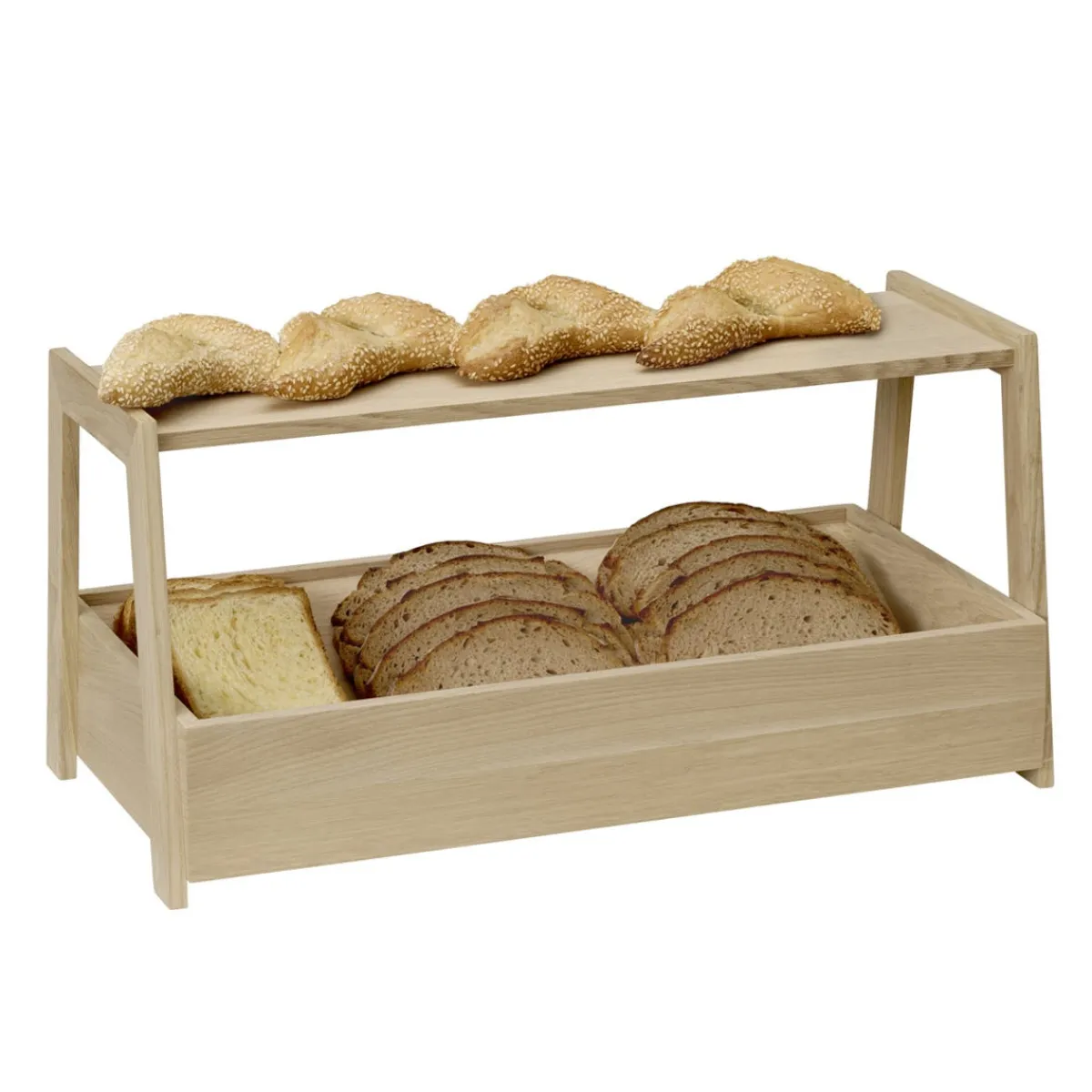 APS étagère 2 niveaux chêne 54x26,5x26,5 cm Valo Discount