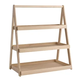 étagère 3 niveaux GN1/2, 1/2 et 2/4 chêne 55,5x32,5x64 cm Valo - APS Discount