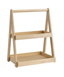 APS étagère 2 niveaux GN1/2 et 1/3 chêne 35x26,5x44,5 cm Valo Discount