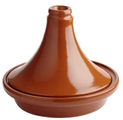 Tajine rond brun terre cuite Ø 17 cm - Aucune Outlet