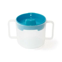 PLASTOREX Tasse avec anses et couvercle à bec rond bleu polypropylène (pp) 20 cl Vaisselle Enfance New