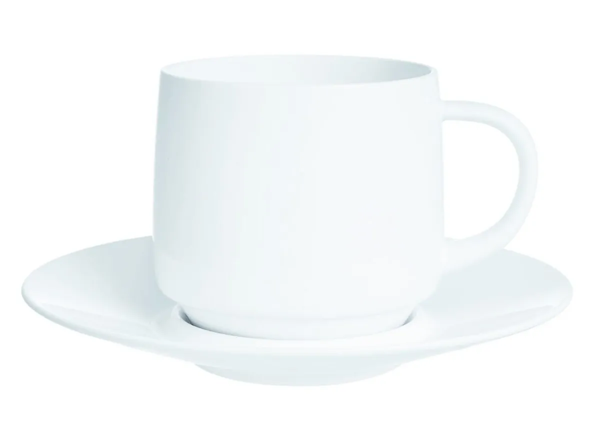 Tasse avec anses rond blanc verre opal 25 cl Ø 10,6 cm Intensity Baril - ARCOROC Discount
