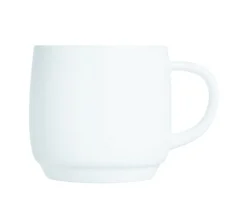 Tasse avec anses rond blanc verre opal 9 cl Ø 7,8 cm Intensity Baril - ARCOROC