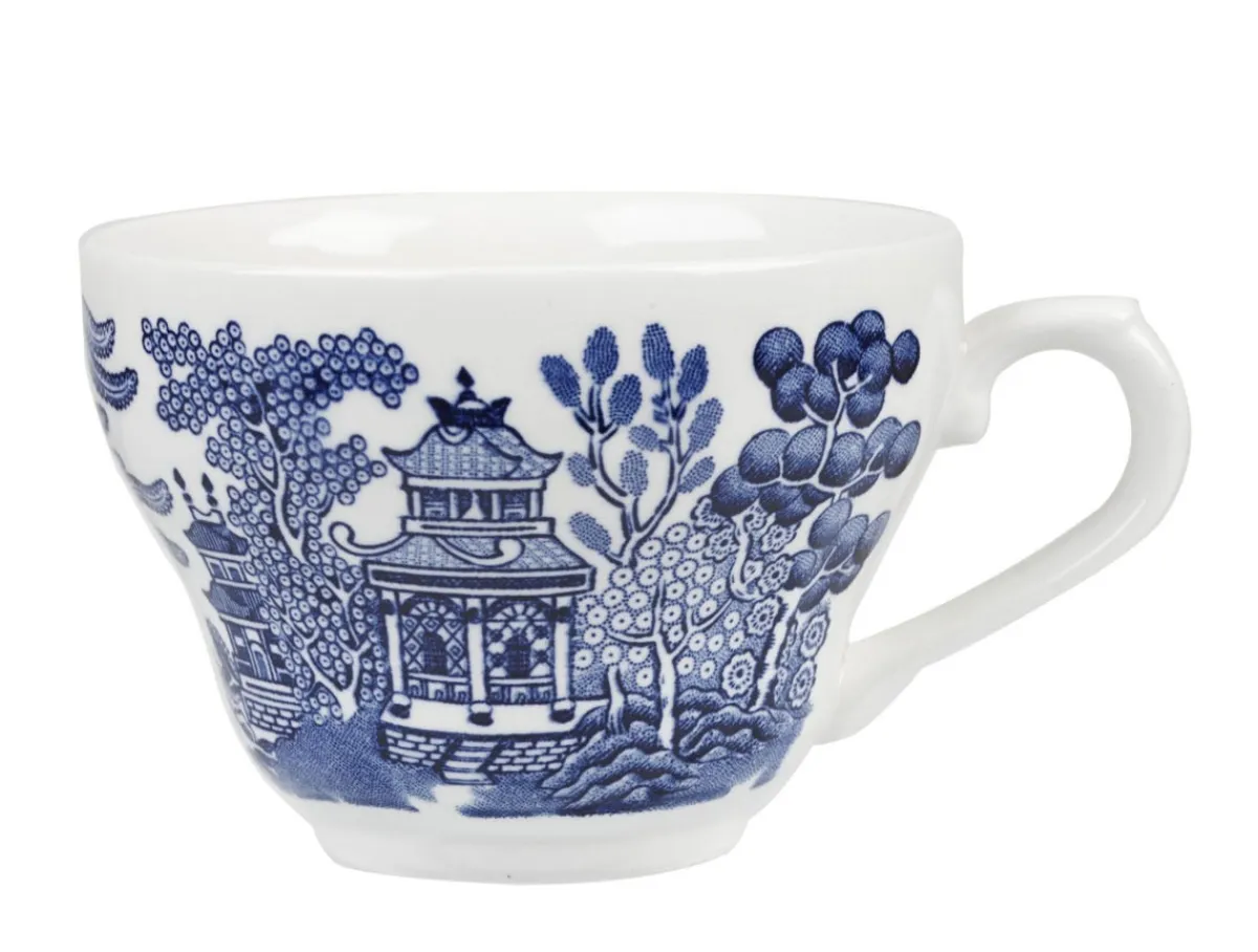 CHURCHILL Tasse avec anses rond Georgian Willow Blue porcelaine vitrifiée 19,8 cl Ø 9 cm Vintage Prints Willow Outlet