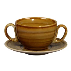 Tasse à bouillon Garnet porcelaine vitrifiée 28 cl Ø 10,5 cm stone Spot - RAK Discount