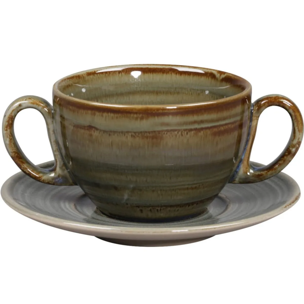 Tasse à bouillon Peridot porcelaine vitrifiée 28 cl Ø 10,5 cm stone Spot - RAK