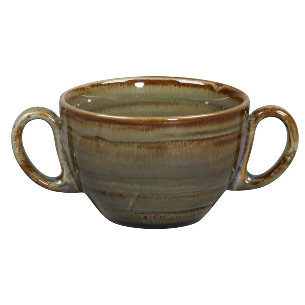 Tasse à bouillon Peridot porcelaine vitrifiée 28 cl Ø 10,5 cm stone Spot - RAK