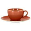 Tasse à café brun porcelaine vitrifiée 23 cl Ø 9 cm Twirl - RAK Best