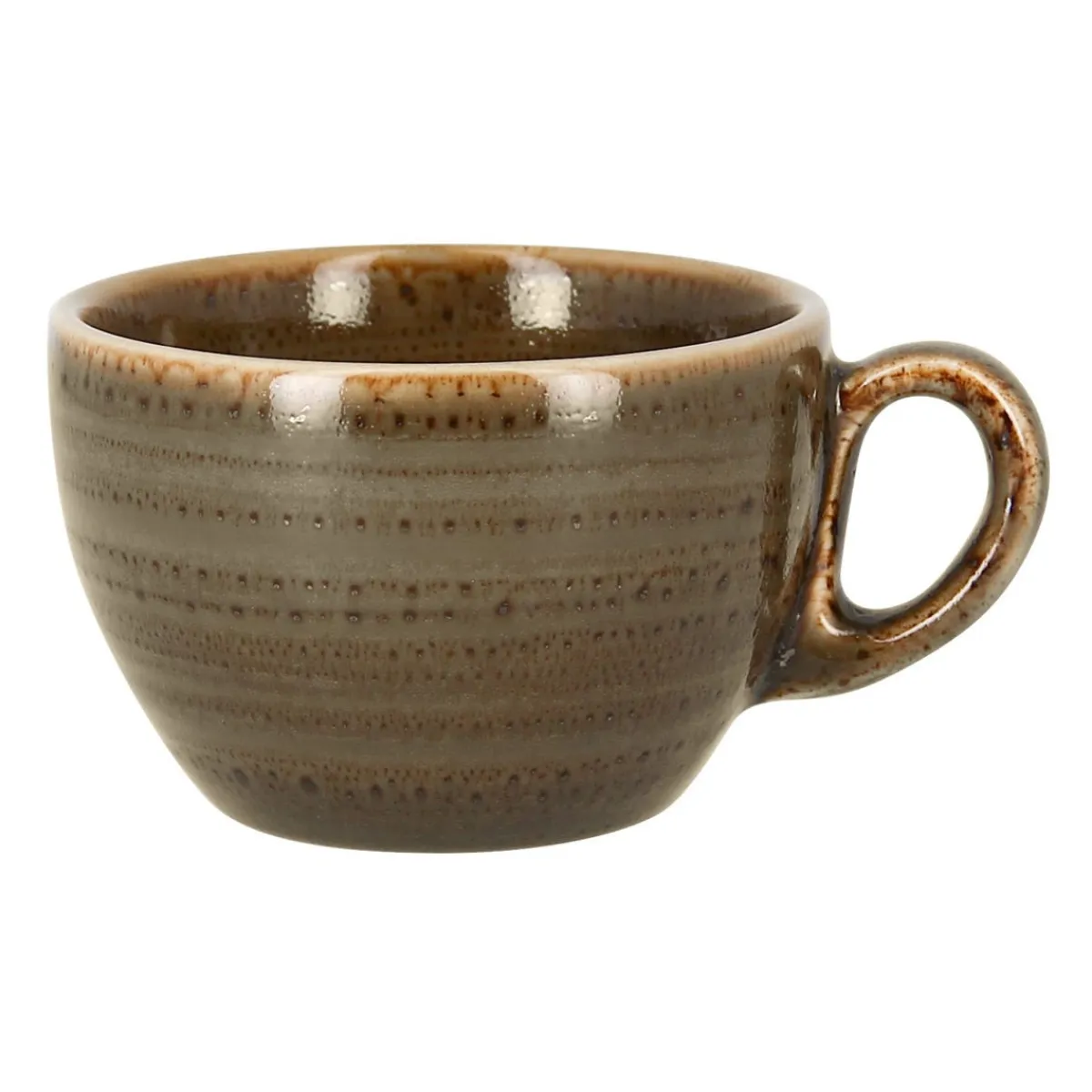 RAK Tasse à café brun porcelaine vitrifiée 23 cl Ø 9 cm Twirl Discount
