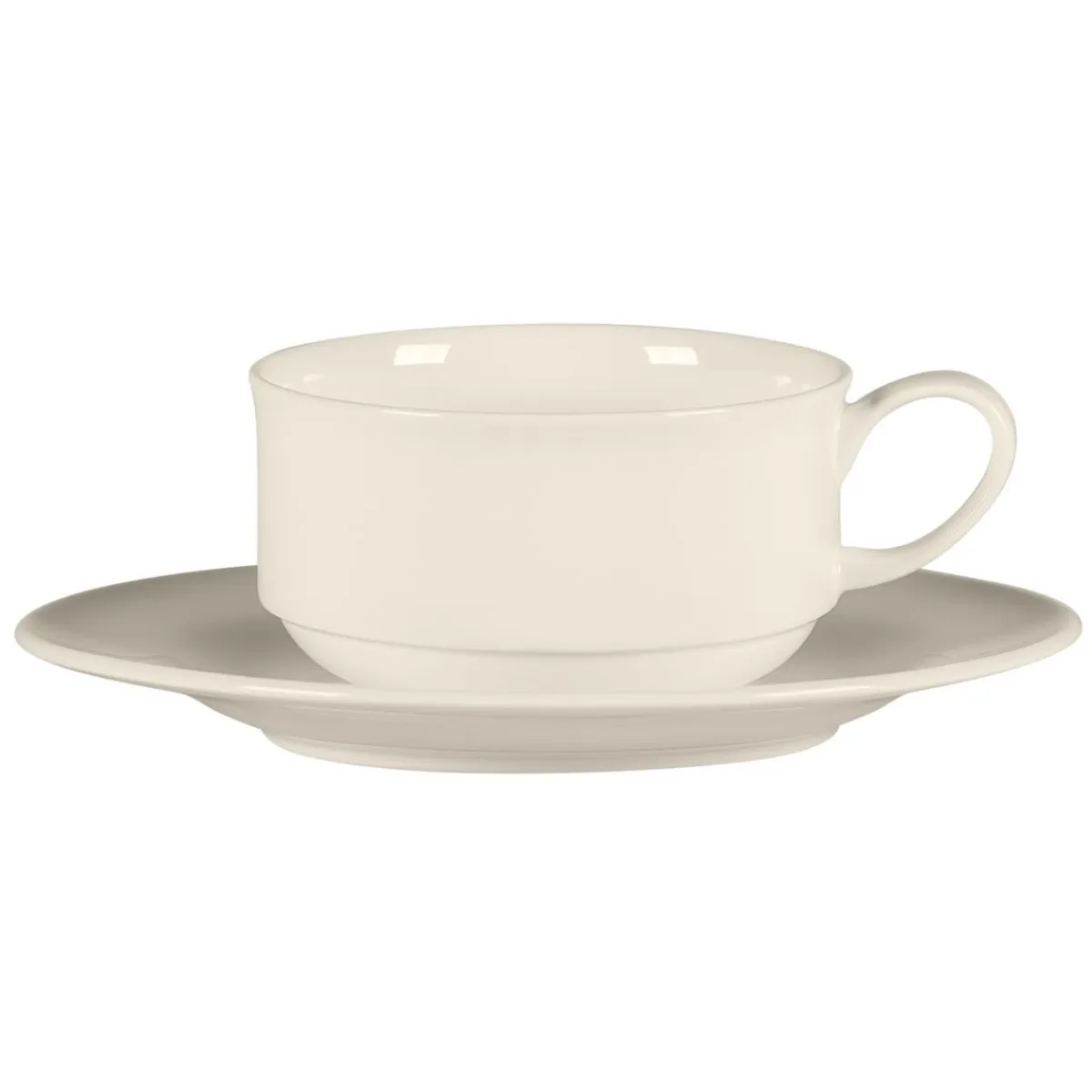 RAK Tasse à café empilable rond blanc porcelaine bone china 16 cl Ø 8,8 cm Bravura Discount