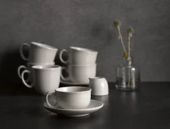 Tasse à café gris porcelaine 28 cl Ø 9,7 cm Evo Granite - DUDSON New