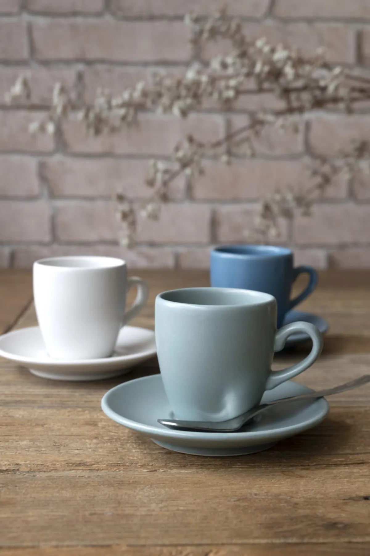 Tasse à café rond bleu Grès 11 cl Ø 6,4 cm Pulse - ESSENTIALS COLLECTION Sale