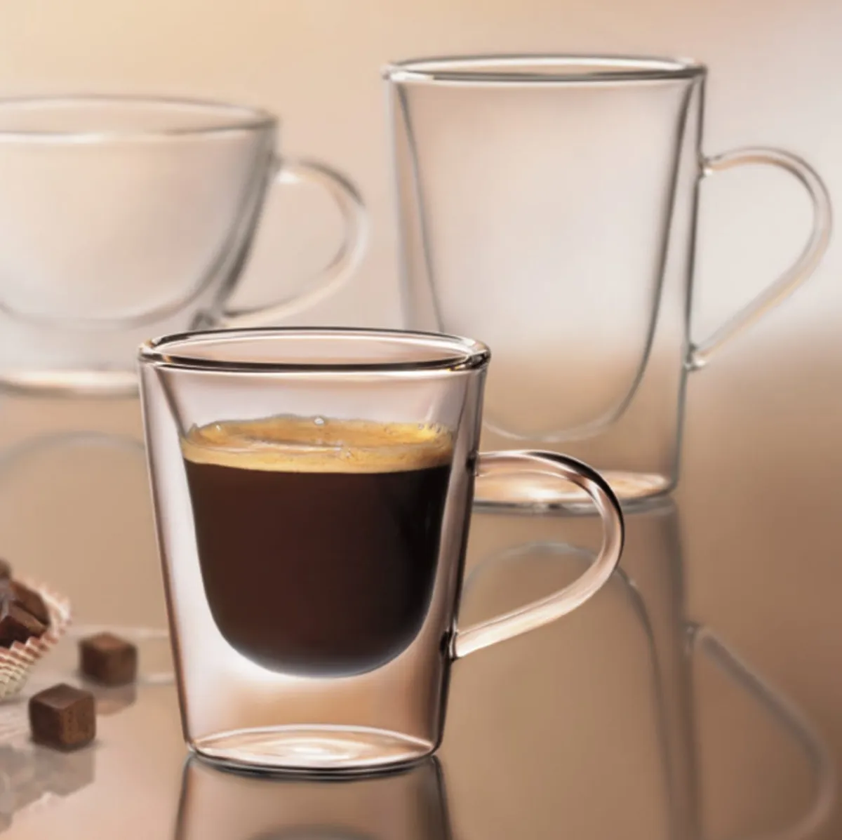 Tasse à café rond transparent verre borosilicate 12 cl Ø 7 cm Thermic Glass - LUIGI BORMIOLI Outlet