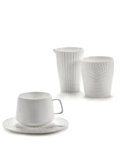 Tasse à cappuccino rond blanc porcelaine bone china Ø 8,5 cm Nido - SERAX Hot