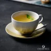 CHURCHILL Tasse à cappuccino / thé rond Gold porcelaine vitrifiée 22 cl Ø 9,5 cm Tide New