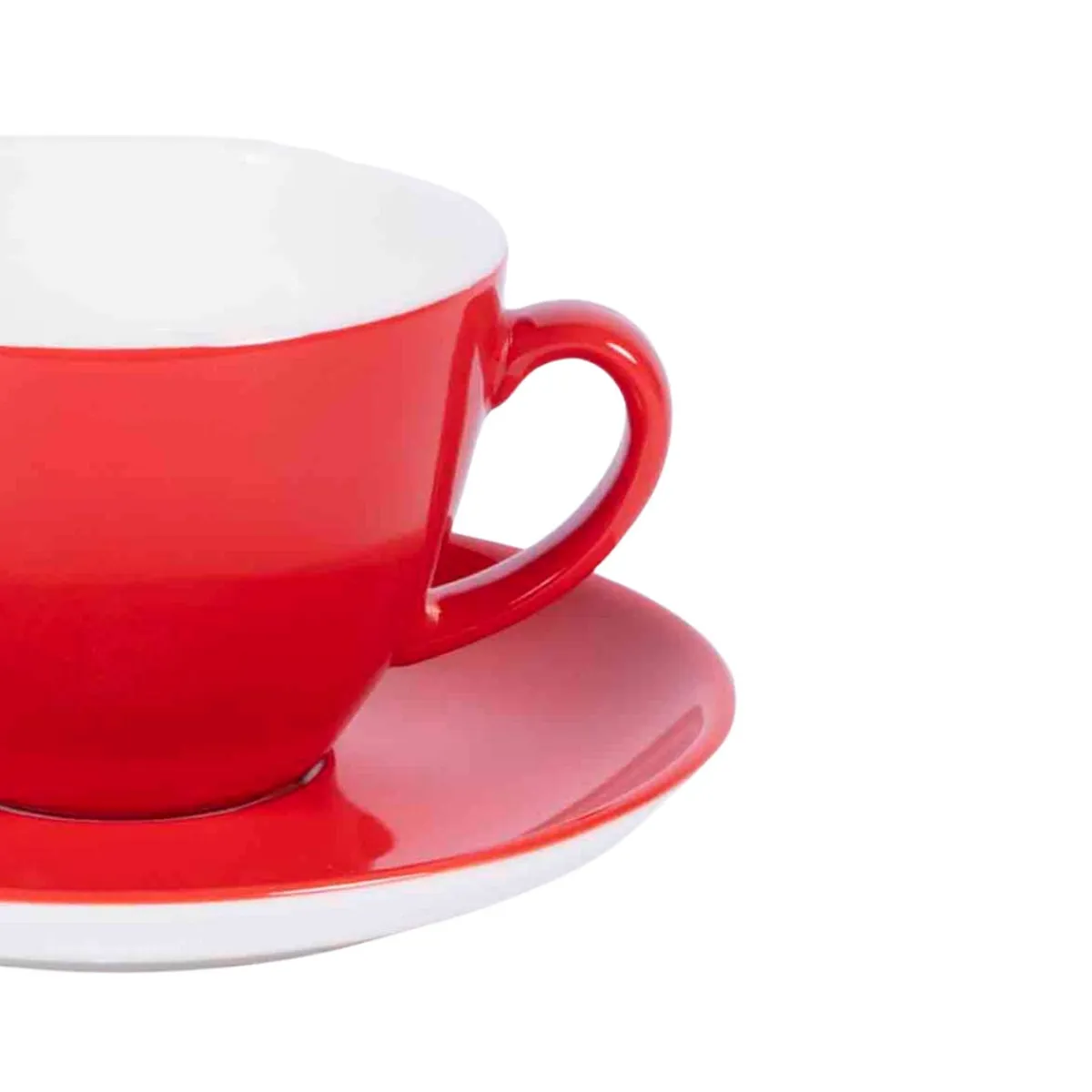 Tasse à cappuccino / thé rond rouge porcelaine 20 cl Ø 9 cm Emotions - PRO.MUNDI New
