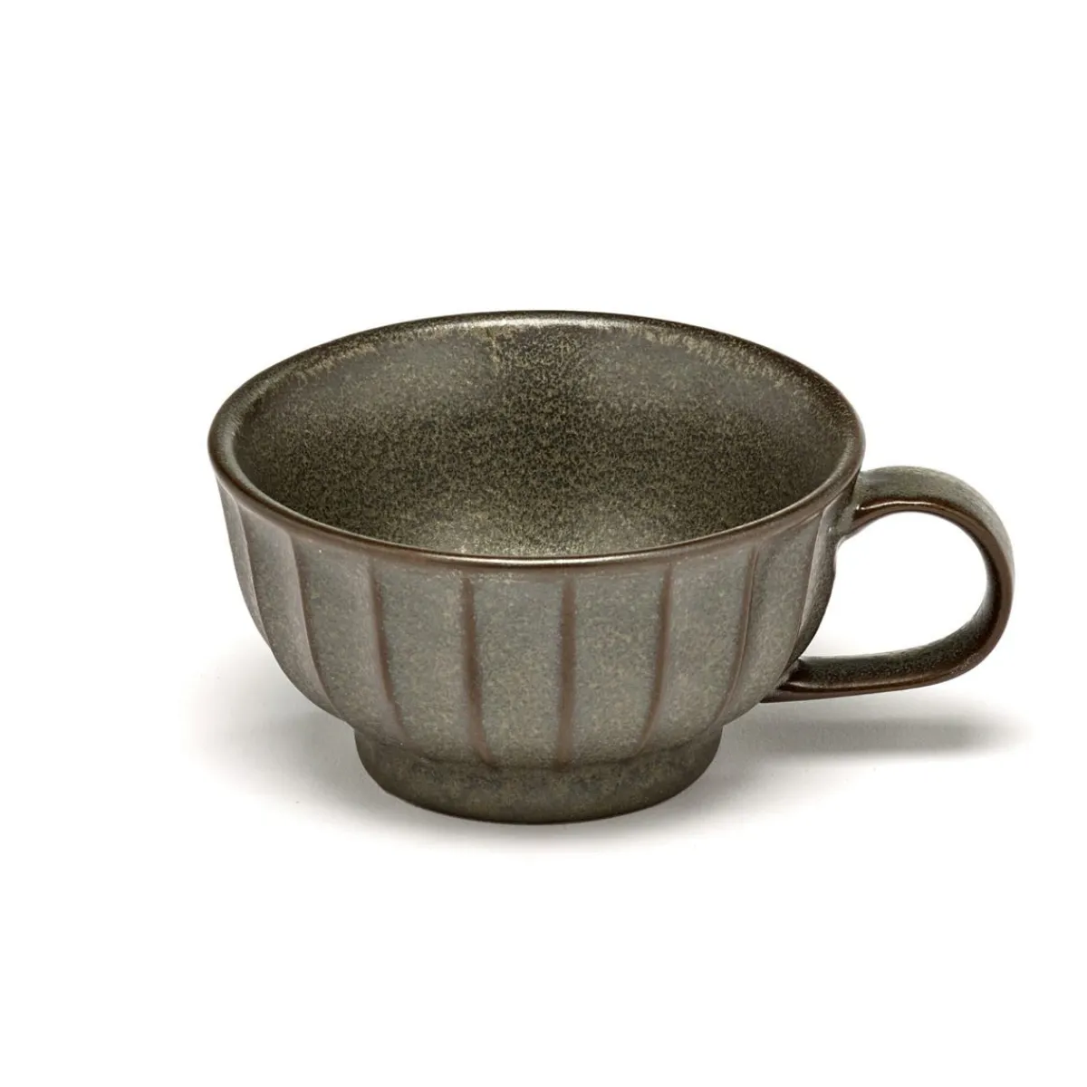 SERAX Tasse à cappuccino vert grès émaillé 20 cl Ø 10 cm Inku Hot