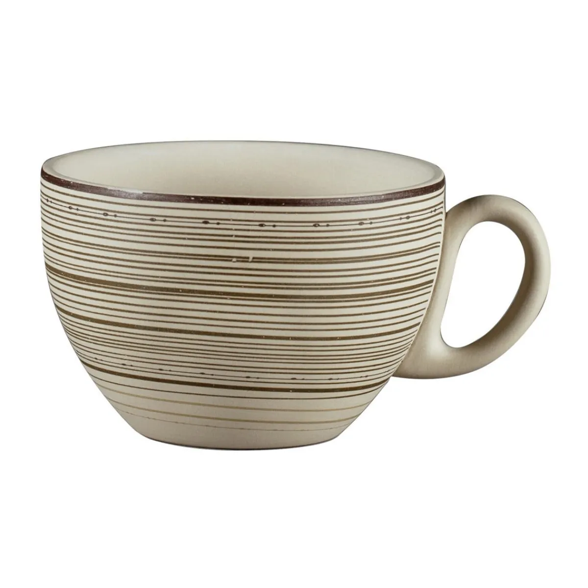 RAK Tasse déjeuner boule rond Argila Décor Larissa porcelaine 28 cl Ø 10,5 cm Earth