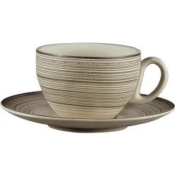 RAK Tasse déjeuner boule rond Argila Décor Larissa porcelaine 28 cl Ø 10,5 cm Earth