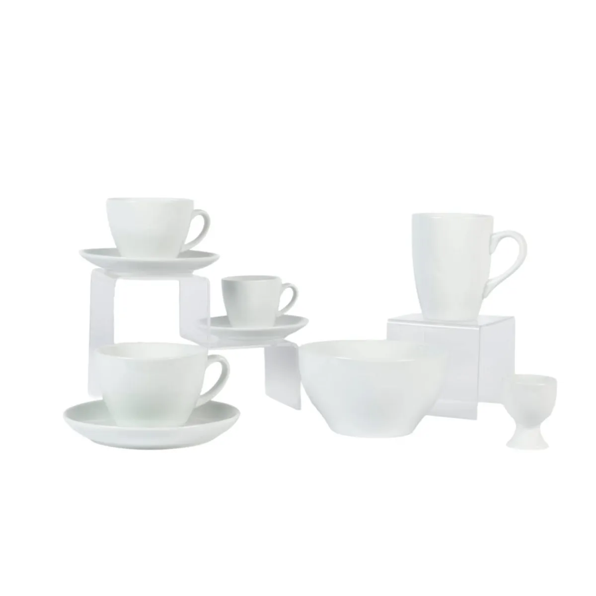 Tasse à déjeuner rond blanc porcelaine 30 cl Ø 10,5 cm Emotions - PRO.MUNDI Hot