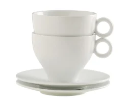 Tasse à déjeuner rond blanc porcelaine 30 cl Ø 10,1 cm Slim O - PRO.MUNDI Hot