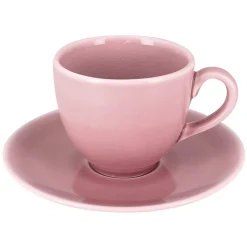 Tasse à déjeuner rond rose porcelaine vitrifiée 28 cl Ø 9 cm Vintage - RAK Clearance