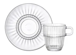 BORMIOLI ROCCO Tasse double expresso transparent verre trempé 18,5 cl Ø 7,1 cm Barshine Outlet