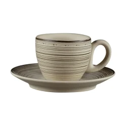 Tasse à espresso rond Argila Décor Larissa porcelaine 8 cl Ø 6,5 cm Earth - RAK Clearance