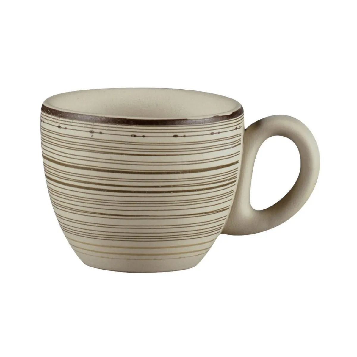 Tasse à espresso rond Argila Décor Larissa porcelaine 8 cl Ø 6,5 cm Earth - RAK Clearance