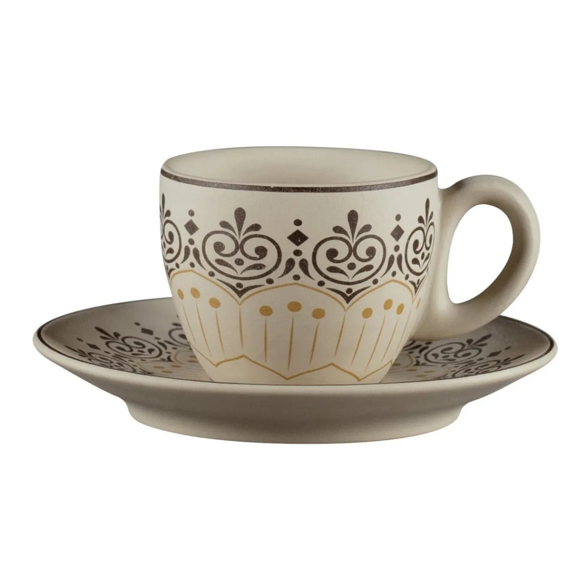 RAK Tasse à espresso rond Argila Décor Cartagena porcelaine 8 cl Ø 6,5 cm Earth Clearance