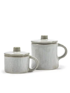 Tasse à espresso rond écru grès émaillé 11 cl 8 cm La Mère - SERAX Hot