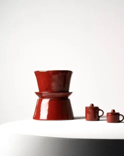 Tasse à espresso rond Venetian red grès émaillé 11 cl 8 cm La Mère - SERAX New
