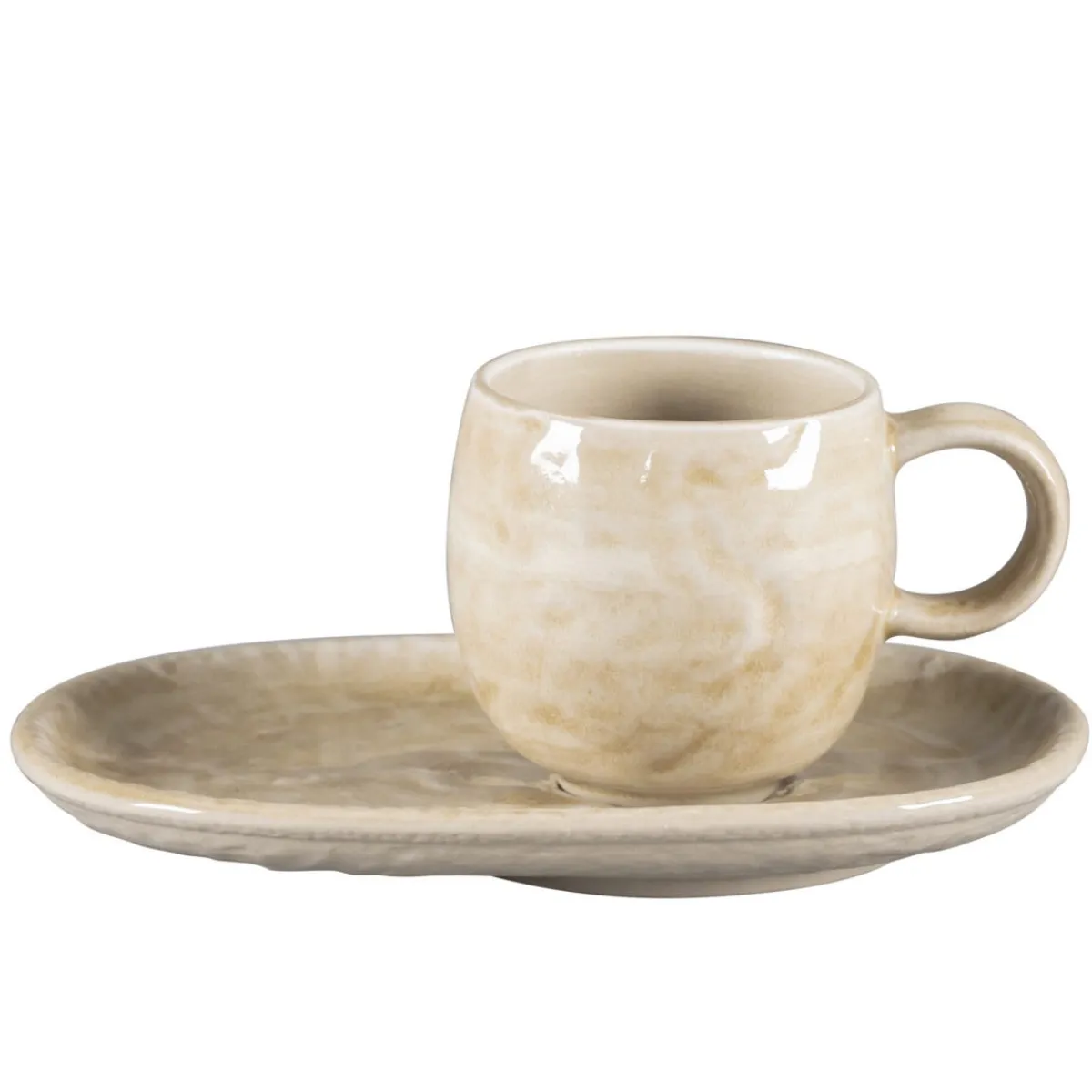 Tasse à espresso vanilla porcelaine vitrifiée 10 cl Ø 6 cm Krush - RAK Best