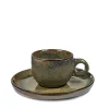 SERAX Tasse et sous-tasse à expresso gris grès émaillé 10 cl Ø 6,5 cm Surface Discount