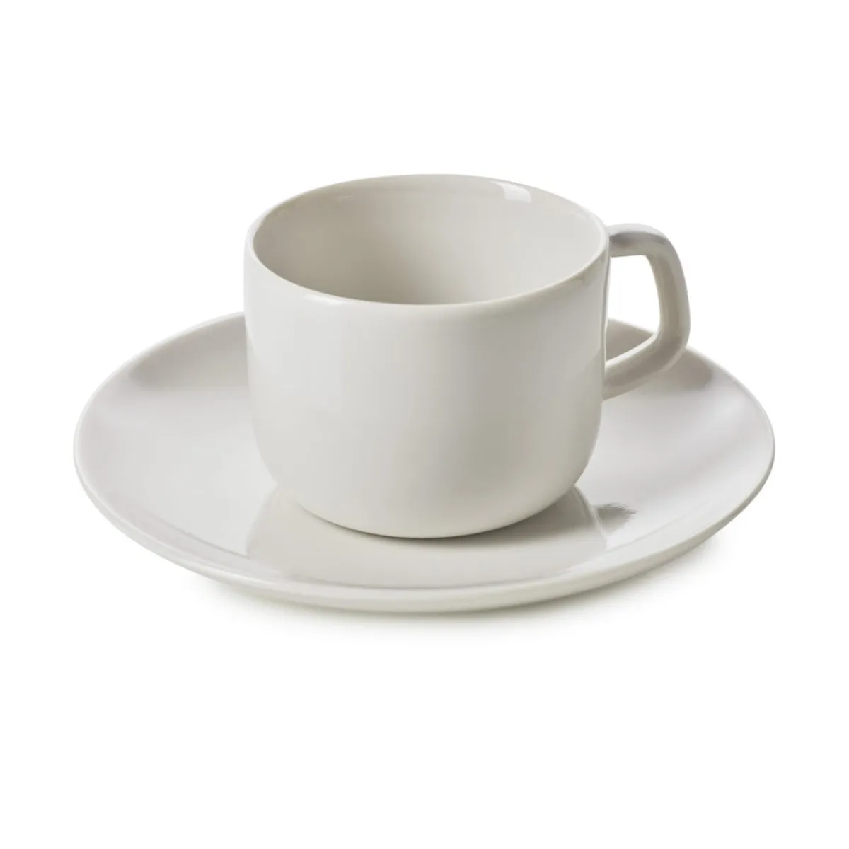 Tasse et sous-tasse à expresso rond Blanc albâtre porcelaine culinaire 8 cl Ø 13 cm Madeleine - REVOL Online