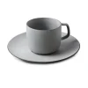 REVOL Tasse et sous tasse à expresso rond poivre porcelaine culinaire 8 cl Ø 13 cm Equinoxe Sale