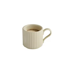 Tasse à expresso empilable rond beige porcelaine 8 cl Ø 6 cm The Grid - APS Best